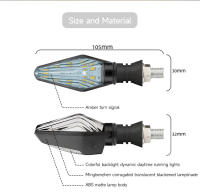 2PCS Luz Indicadora De Señal De Giro Para Motocicleta Universal 12LED Amarilla Azul Doble Color Para Motocicleta off Road - details 1