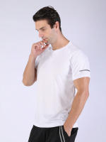Camiseta Deportiva Para Hombres Secado Rápido Transpirable Suéter Casual Cuello Redondo Manga Corta Adecuada Para Gimnasio Y Correr Al Aire Libre - details 5