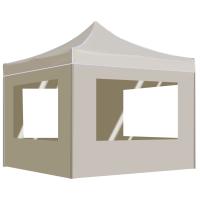 vidaXL Carpa Plegable Profesional con Paredes Aluminio Jardín Parasol Color Azul,  Blanco,  Antracita y mas - details 4
