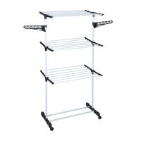 X-Tendedero de Ropa Vertical Plegable con Ruedas, Tendedero de 4 Niveles de Metal, Ideal para Interiores y Exteriores, Ahorra Espacio, Perchero de Ropa Portátil para Hogar, Balcón o Lavadero - details 0