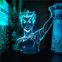 Lámpara De Noche LED 3D Haikyuu Shoyo Hinata Tobio Kageyama Yu Nishinoya Kei Tsukishima Anime Figura De Luces Para Decoración Del Dormitorio - details 8