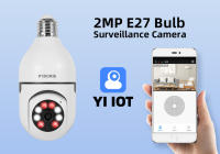 Cámara De Seguridad Interior Wifi Mini IP Con Visión Nocturna En Color Y Seguimiento Automático De Humanos Búho E27 1080P - details 0