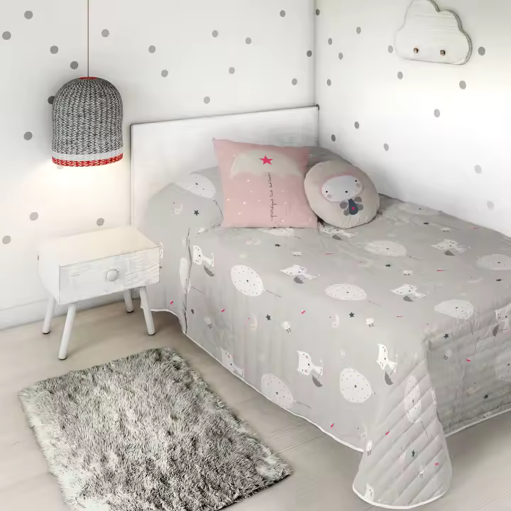 HACIENDO EL INDIO - Colcha Bouti Infantil - Algodón - Extra Suave - Fabricado en España - 1