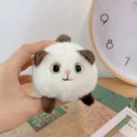 Llavero De Gato Lindo Con Cola Saltarina Muñeco De Peluche Colgante Para Puerta Y Bolsa Perrito De Peluche Llavero De Animales Cartoon Para Niñas Moda Regalo Para Mujeres - details 5