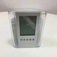 Soporte Para Bolígrafo Multifuncional De Plástico Con Calendario Alarma Y Termómetro Pantalla Grande Recargable Para Viajes - details 2