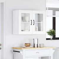 vidaXL Armario pared cocina puerta de cristal Kalmar negra en color Negro/Roble Sonoma/Roble ahumado y más | almacenamiento funcional diseño moderno para baño dormitorio sala - details 3