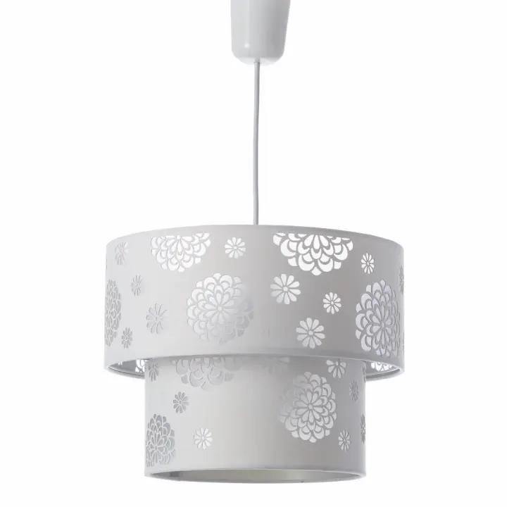 Lola Home Lámpara de techo blanca de poliéster de Ø 30x23 cm - 1