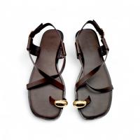 Calzados soraia, Sandalias Planas de Mujer con anillo dorado y Detalles Metálicos, Estilo Minimalista con Tira Dedo, Diseño Elegante para Verano, Perfectas para Playa, Paseos o Eventos Casuales ✅ Entrega 24/72h a España (península) Playa Metal Playa Playa - details 2