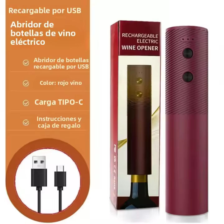 Abrepuertas Eléctrico Recargable Automático Para Vino Rojo Herramienta De Cocina Con Botón Único Productos De Cocina FUTRON - 1