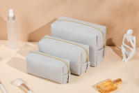 Bolsa De Viaje Portátil De Cuero PU Organizador De Maquillaje Impermeable Para Mujeres Tamaño Pequeño Medio Grande - details 2
