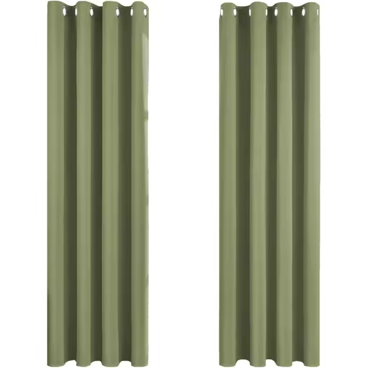 MRTREES Cortina Habitacion Opaca Termica 2 Piezas 140×245cm Cortinas Salon Moderno Aislantes Frío Calor Luz Cortinas Largas para Ventana Dormitorio Infantil Bebe Niños Beige con Ojales - 1