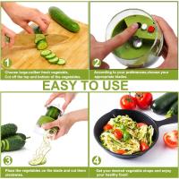 Spiralizer Portátil Para Verduras Y Frutas Corte De Ensalada Ajustable Rallador Rotativo Herramientas De Cocina Item - details 1
