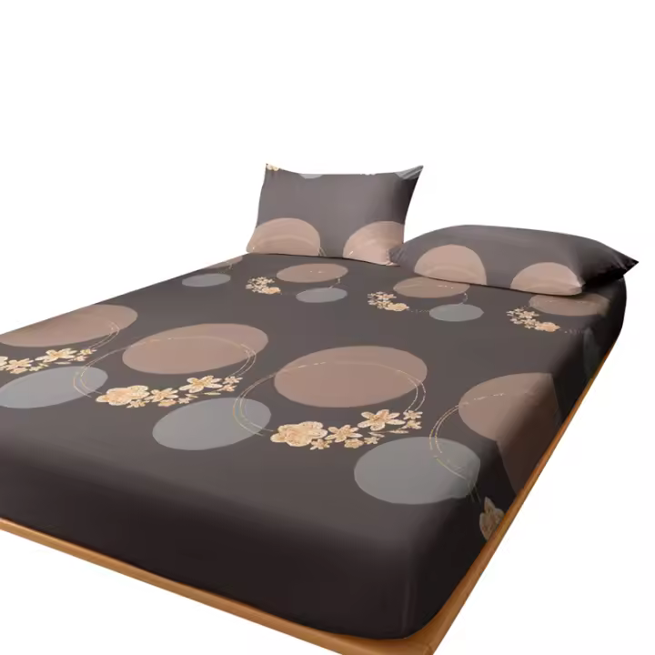Sábana Redonda Moderna Y Sencilla De Tela Mate Con Estampado Geométrico Para Cama Sin Almohadillas De Edredón Y Ropa De Cama - 1