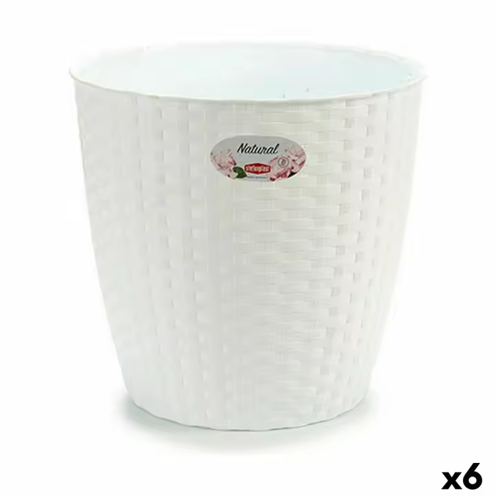Macetero Stefanplast Blanco Plástico 29 x 27 x 29 cm (6 Unidades) - 1