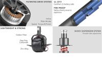 Kiwano K01+ Scooter eléctrico de una rueda  Velocidad máxima de 12 MPH  Rango de 13 millas  Marco de fibra de carbono - details 2