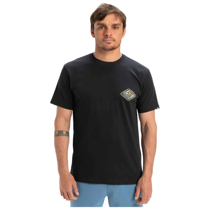 Camiseta de Manga Corta Quiksilver Evo Future Islands para hombre en color negro - 1