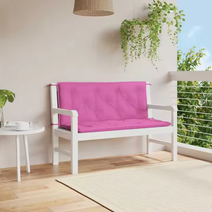 Fundas para Banco de Jardín 2 UDS lona Rosa 120x50x7 cm - 1