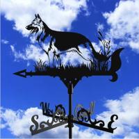 Weathervane De Metal Silueta Artística Decorativa Para Jardín Casa Granja Valla Puerta De Mascota Uso En Techo O Cerca - details 6