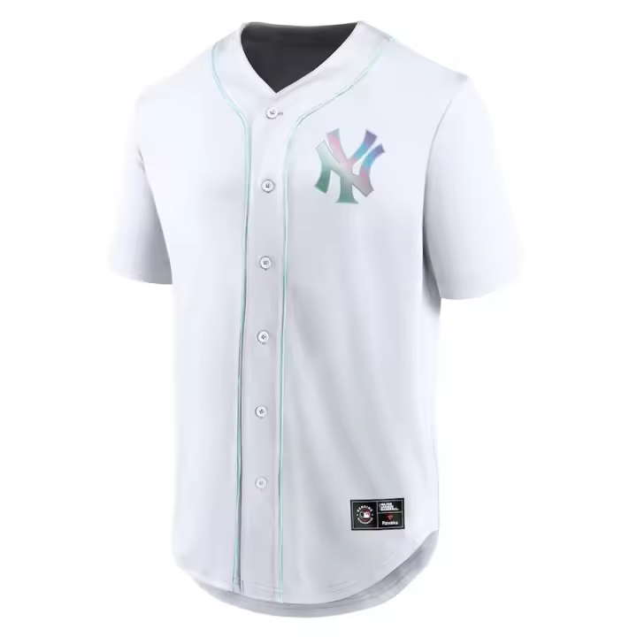 Camiseta Beisbolera Fanatics Ny Yankees Holographic Iridiscente Mlb Foundation White - 1