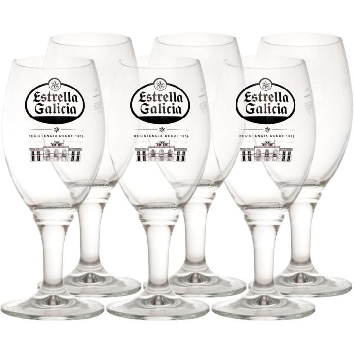 Estrella Galicia Copa Atlántica Pack de 6 copas de cerveza de 30cl