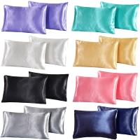 Funda De Cojín De Seda Emulada Pura Para Cama Cómoda Y Fresca En Verano Cubierta De Satén Para Cojines De Taza Rectangular Sin Relleno - details 4