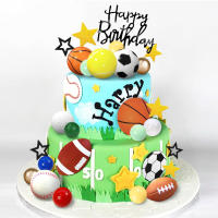 37 PCS Decoración De Pastel Deportiva Con Fútbol Baloncesto Béisbol Tenis Golf Para Niños Y Adultos Hombres Tema Deportivo - details 0