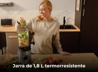 Batidora de vaso Cecotec Grand Katana 2700MAX Total Destroy B, 2700W potencia máxima, Tecnología contrarrotante TotalDestroy, cuchilla de 8 hojas recubrimiento titanio negro y jarra termorresistente vidrio fundido, 1,8 L capacidad, 5 Velocidades + Turbo - details 4