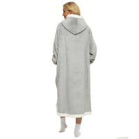 Manta De Flannel Super Larga Con Mangas 120/150cm Sudadera De Invierno Para Hombres Y Mujeres Abrazable De Peluche Gran Tamaño Para Ver Televisión - details 2