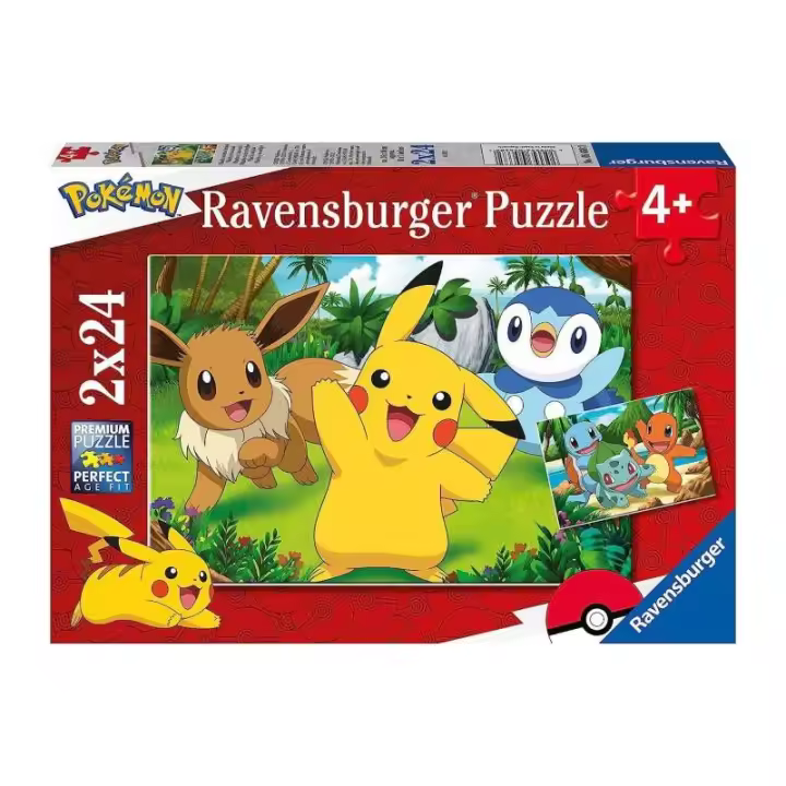 POKÉMON PUZZLE 2X24 PIEZAS DE RAVENSBURGER - 1