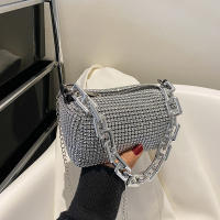 Bolso De Hombro Para Mujer 2024 Nueva Con Diamantes Y Rhinestones Bolso De Mano Brillante Bolso Cruzado De Moda Con Cierre De Cremallera - details 8