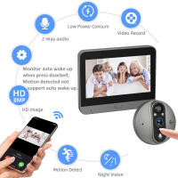 Camara De Puerta Inteligente 2-Way Talk WiFi Con Batería Peephole 3MP Monitor Digital 4.3 Pulgadas Vídeo Nocturno Infrarrojo - details 10