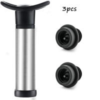 Tapa De Vino Con Bomba De Vacío Preservador De Bebidas De Silicona Negro Ecológico Aerator Para Botellas De Vino - details 5