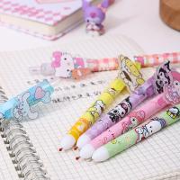 Sanrio 48PCS Bolígrafos De Gel Lindos Kuromi Melody Hello Kitty Acrylic Patch Presión De Bola 0.5 Negro Para Niñas Regalos Estudiantiles De Alta Calidad - details 3