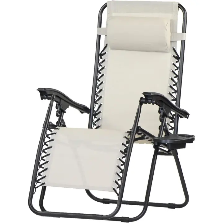 Miramax-silla Tumbona Con Reposabrazos Blanco - 1