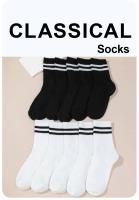 10 Pares De Calcetines De Lana Media Para Mujer Transpirables Cómodas Otoño Invierno Calientes Casual Deportivos Moda Color Sólido - details 0