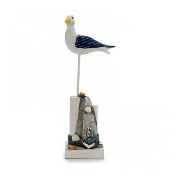 FIGURA DE GAVIOTA DECORATIVA MADERA - 1