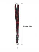 Lanyard De Teléfono Móvil Moda Negro Y Rojo Con Hebilla De Cielo Correa Para El Cuello Llavero Para Portar Tarjetas De Crédito Y Llaveros - details 3