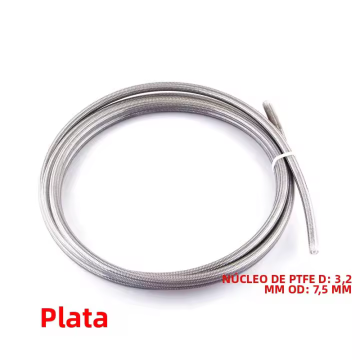 Hundón De Freno De Acero Inoxidable Tejido Con PTFE Para Motocicleta AN3 5m/Lote Hundón De Fluido Hidráulico Para Aceite Y Combustible - 1