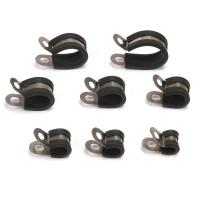 10pcs Abrazaderas De Tubo De Acero Inoxidable Con Goma Para Montaje De Cables Y Tubos Herramientas De Fijación Estándar 6/8/10/12/14/16/20/24mm - details 0