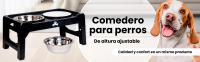 ALEVADI | Comedero Perro Elevado de 4 Alturas Ajustables | 2x Cuencos Acero Inoxidable | 1x Cuenco Antivoracidad ingesta lenta | ajustables en función del tamaño y edad | Ideal para Perros Gigantes, Grandes, Medianos y Cachorros | Patas antideslizantes - details 0