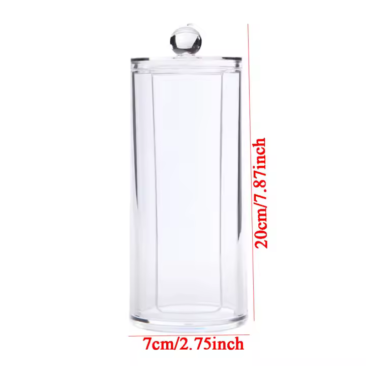 Recipiente Organizador de Maquillaje de Algodón Nuevo Bandeja para Joyería y Cosméticos con Tapa de Bambú Ideal para Almacenamiento en Casa - 1