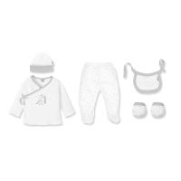 SET NACIMIENTO 0-6 MESES MODELO DINOSAURIO BAMBU  GRIS / BEIGE  DE INTERBABY - details 1