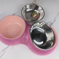 Tazón De Alimentos En Forma De Diamante Para Perros Y Gatos De Acero Inoxidable Desmontable De Dos Capas Nuevo 2024 - details 6