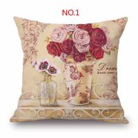 Funda De Cojín De Lino Y Algodón Con Estampado De Flores Nórdicas Bohemia Para Sofá Decoración De Hogar Textil De Algodón Y Lino - details 2