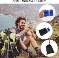 1 bolsa de almacenamiento y 1 mosquetón, impermeable, plegable, ideal para acampar al Aire Libre y picnic en el Parque (Azul) - details 2