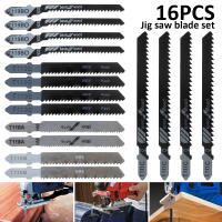 Juego De 16 Hojas De Sierra Jigsaw T Shank Para Madera Y Metal Herramienta De Corte Rápido T119BO/T119B/T111C/T118B/T118A Para Trabajos De Carpintería - details 0