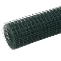 vidaXL Alambrada de gallinero acero revestimiento PVC 25x1,5 m Color Verde,  Gris,  Rojo y mas Perfecta para plantas y animales, múltiples usos malla para ventilación, seguridad, ventana, jardín - details 0