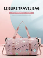 Bolsa Deportiva Para Yoga Gimnasio Baile Y Natación Con Estampado De Letras Graffiti Impermeable Y Separación Seco-Húmedo Para Niñas Y Niños Bolsa Cruzada De Moda - details 0