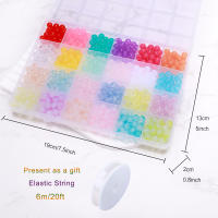 Kit De Hileras De Cuentas De Vidrio Para Joyería 24 Colores 8mm Cuentas Redondas Para Principiantes Para La Creación De Pulseras - details 2