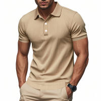 Polo de manga corta con solapa elástica de seda helada de secado rápido para hombre de verano americano - details 29